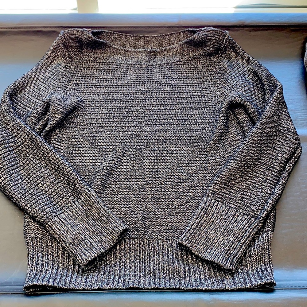 Metallic Gunmetal Sweater by Calvin Klein